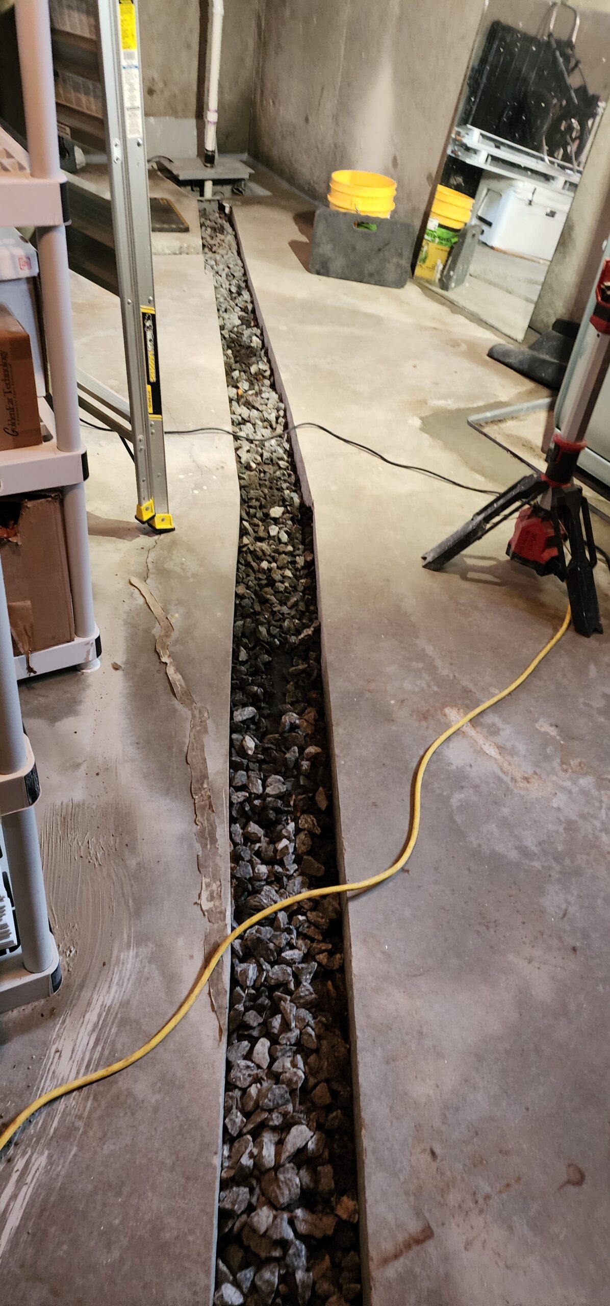Sparkle Lake basement waterproofing job in New London County, photo 15