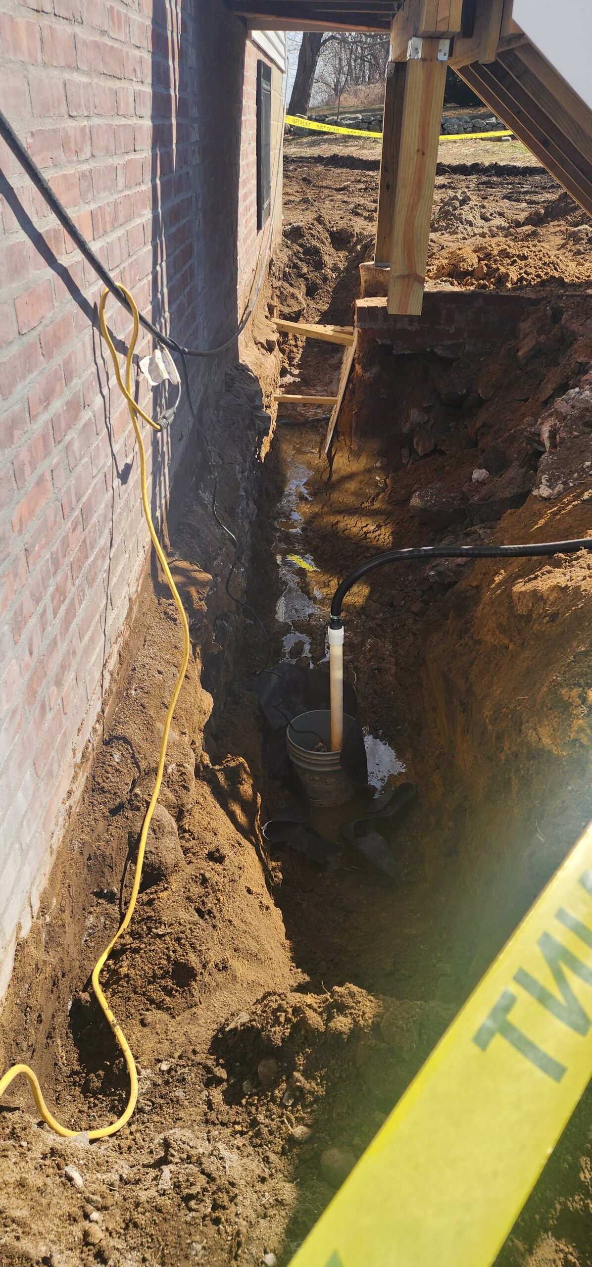 Sparkle Lake basement waterproofing job in New London County