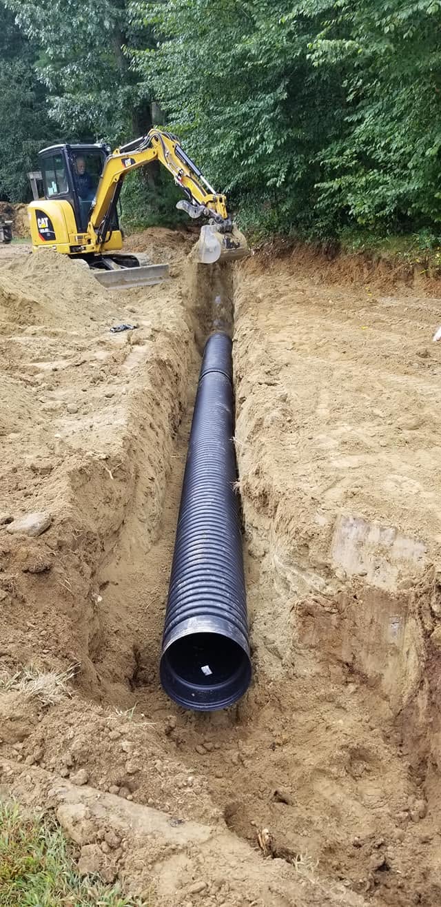 Sparkle Lake on a residential drainage job