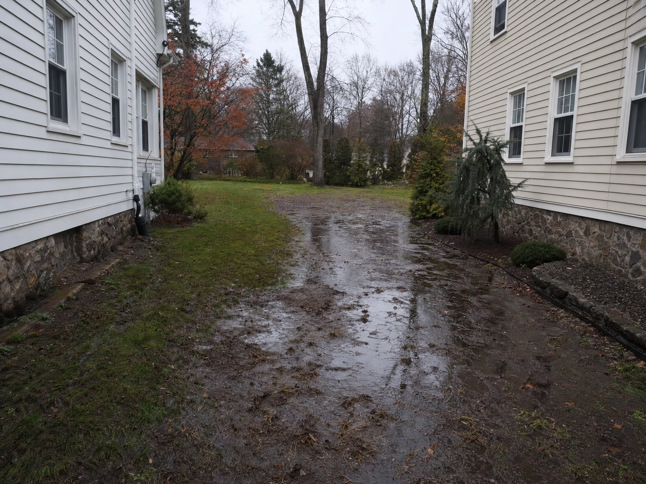 A property with a water problem before Sparkle Lake